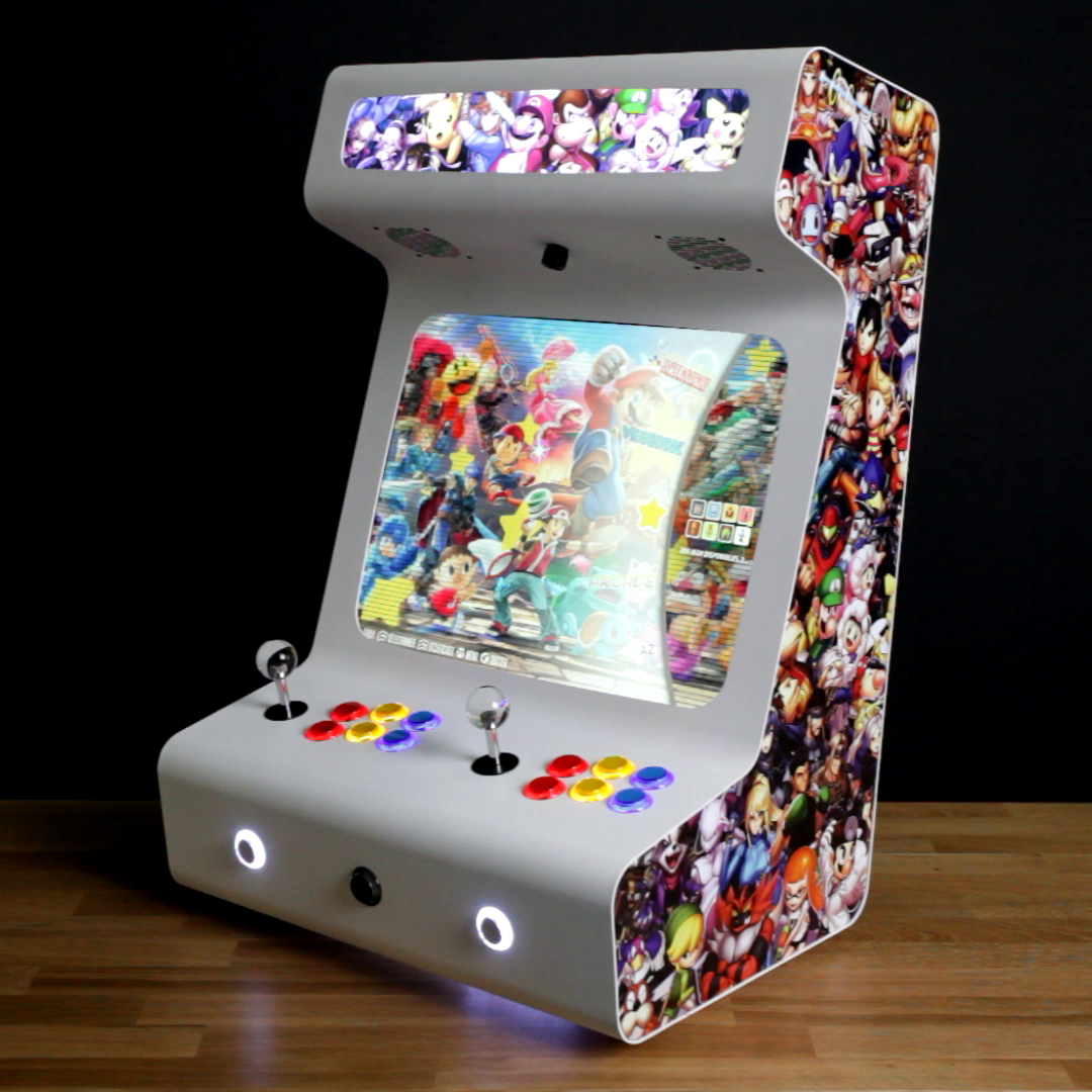 Rechteck Arcade-Maschine Spiel Taste mit LED-Leuchtdrucktaste rot 